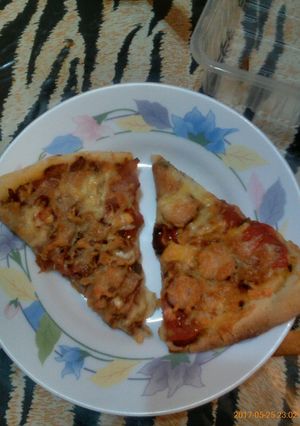A picture of Pizza - Bacon and sausage.