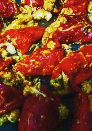 Una foto de Pimientos rellenos de pollo