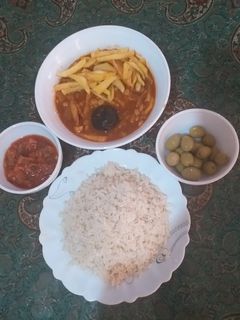 عکسی از دستور خورش قیمه با برنج