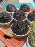 Muffin Ketan Hitam Kukus (gluten free)