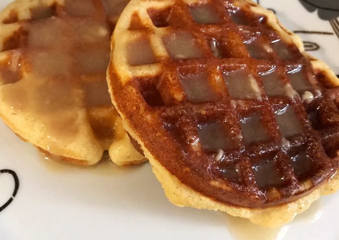 Low Carb Keto Friendly Maple Coconut syrup Waffle