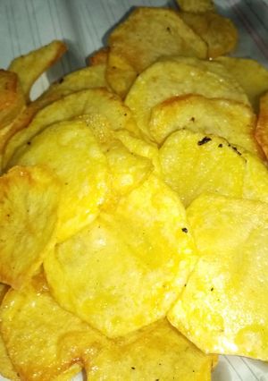صورة لوصفة بطاطس شيبسي بيتي مقرمشه ولذيذه 😋