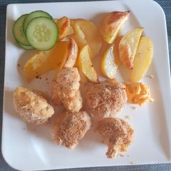 A picture of Baked cauliflower in the oven.