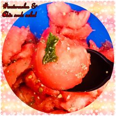 A picture of Watermelon & chia seeds salad.