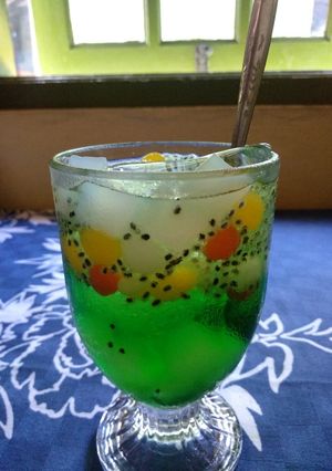 Foto resep Es pandan selasih