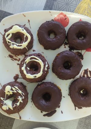 Una foto de Bizcochitos de Calabaza con Forma de Donuts