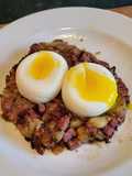 Corned Beef Hash w/ Poached Eggs