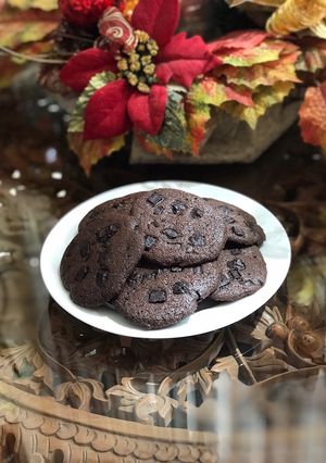 Foto resep Keto Double Choco Chips Cookies#keto #lowcarb #sugarfree #glutenfree