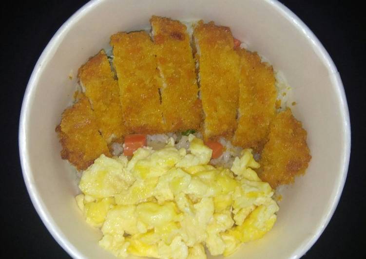 Resep Rice Bowl butter rice and chicken katsu yang Enak