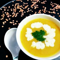 A picture of Masoor Dal soup.