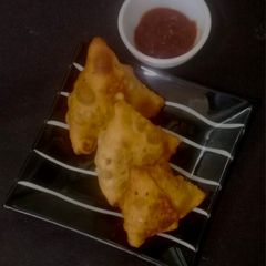A picture of Bengali style Aloo-China Badam or Peanuts Singhara.
