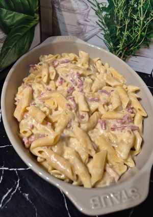 Une photo de Pâtes carbonara crémeuses au Cookeo infinity 😃