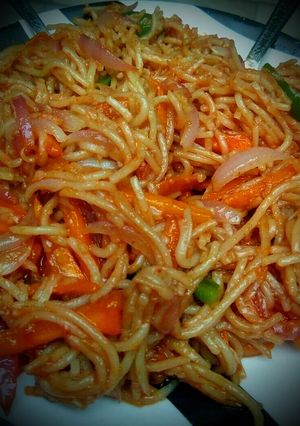 A picture of Hakka noodles.