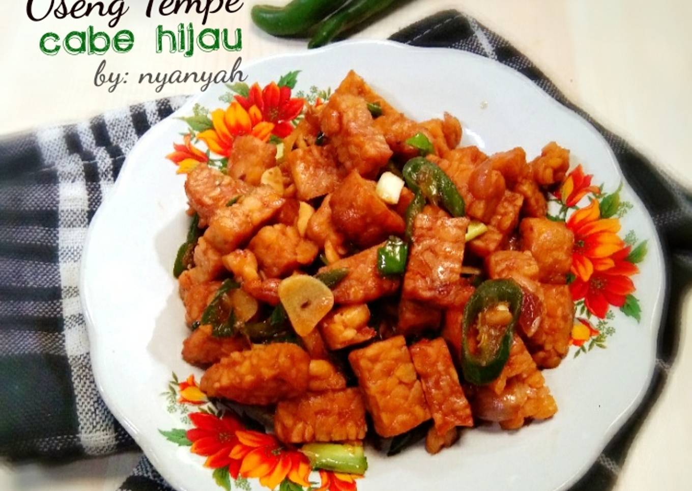Oseng tempe cabe hijau