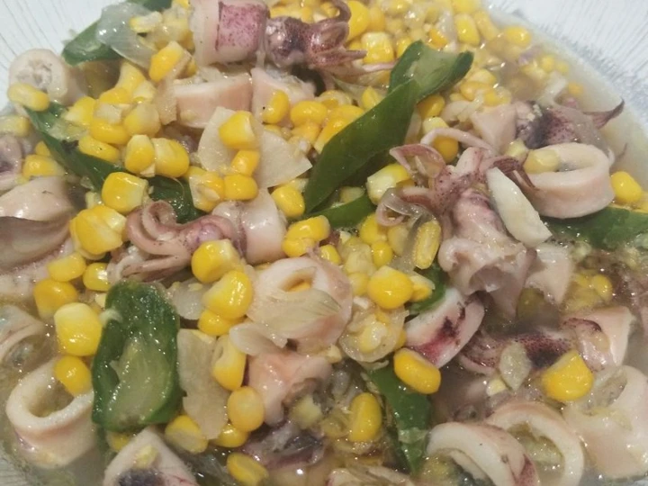 Cara Gampang Menyiapkan Resep  Tumis cumi asin jagung manis yang Bikin Ngiler, Enak
