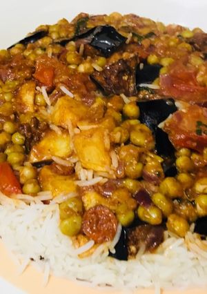 صورة لوصفة مقلوبه بازيلا
