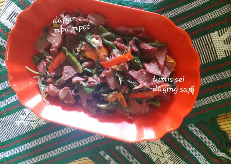Resep Tumis se'i daging sapi oleh Dapur Mpa Mpot - Cookpad
