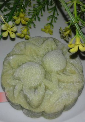 Hình của món Bánh Dẻo Trà Xanh Nhân Cửu Cốc Thuần Chay.