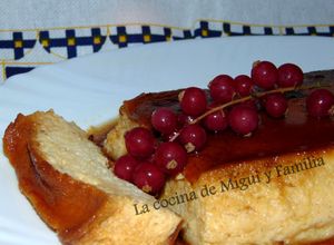 Una foto de Flan aromático de pera