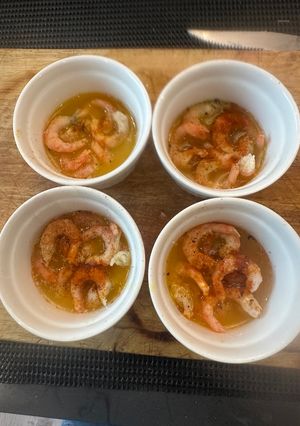 A picture of Potted Prawns (shrimps) - Truely special lunch or starter.
