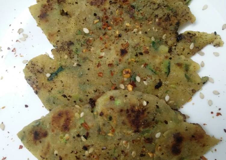 Zucchini and Avacado (no water) Paratha