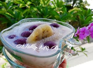 Hình của món Chè chuối khoai dẻo dừa non.