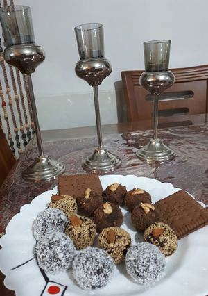 عکسی از دستور توپک خوشمزه 😍 حلوا بیسکوییت