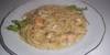 Espaguetis con salmón y champiñones