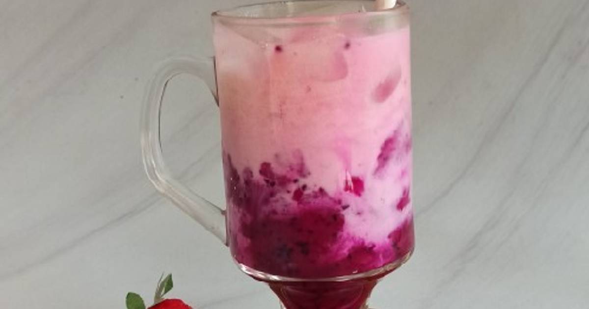 Resep Korean Dragon Fruit Milk Oleh Titisari Lesanpura Cookpad