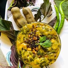 A picture of Red Amranth Dal sabji.