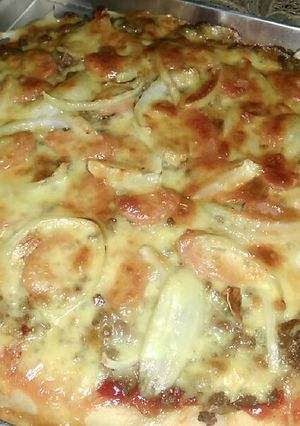 Foto resep Homemade pizza (bolognese pizza) 😚😍