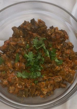 A picture of Creamy Dahi Masala Bhindi.