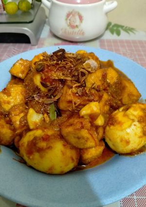 Foto resep Tahu telor bumbu kacang