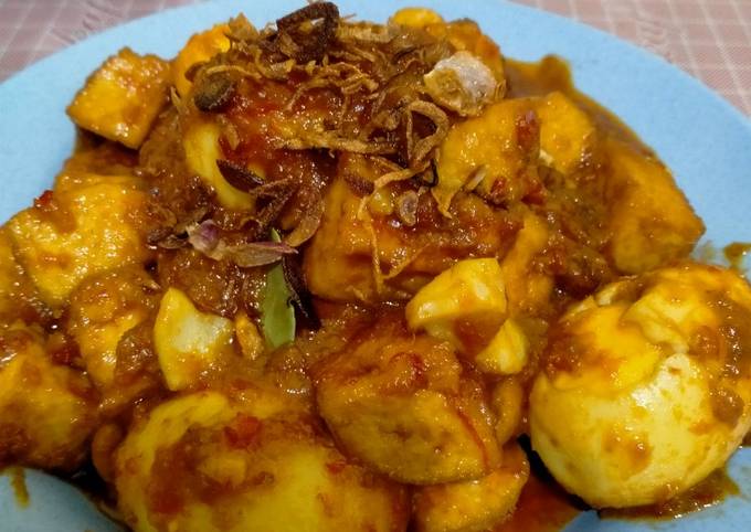 Langkah Mudah untuk mengolah Tahu telor bumbu kacang yang Lezat Sekali