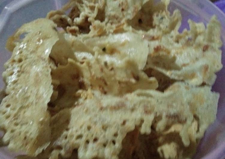Peyek teri renyah.simple no ribett