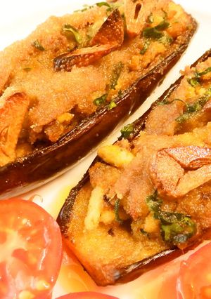 Una foto de Berenjenas rellenas de anchoas