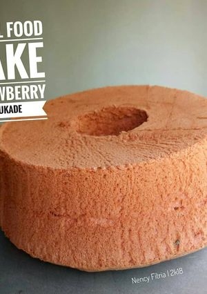 Foto resep Angel Food Cake Strawberry + Sukade