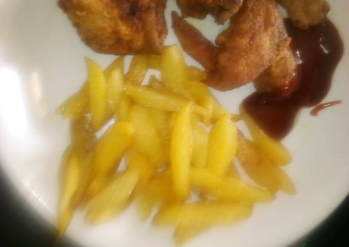 Broasted chicken + fries