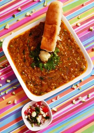A picture of Pavbhaji.