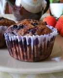 Egészséges áfonyás muffin