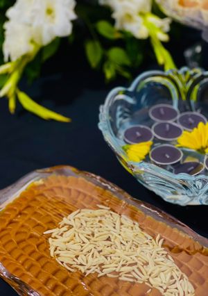 عکسی از دستور حلوای آرد گندم زعفرانی