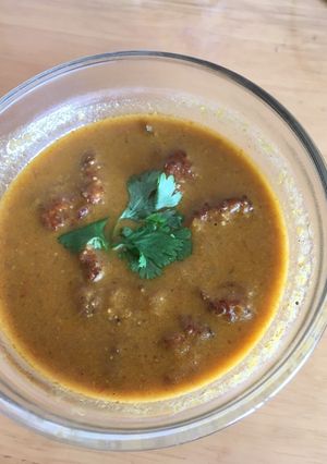 A picture of Lauki ke kofte (bottle gourd curry).