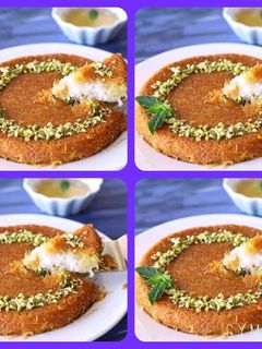 صورة لوصفة الكنافة بالكريمة والمكسرات