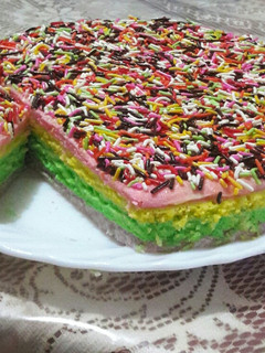 Foto resep Bolu pelangi kukus