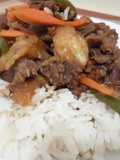 Spicy mutton/beef with pineapple chunks