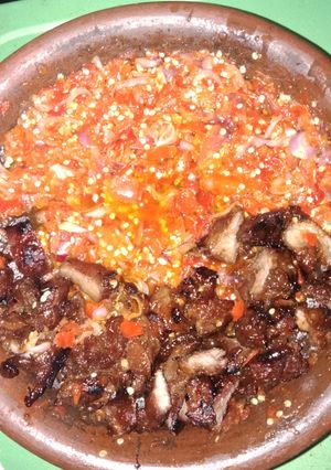Foto resep Sambal daging sapi bakar