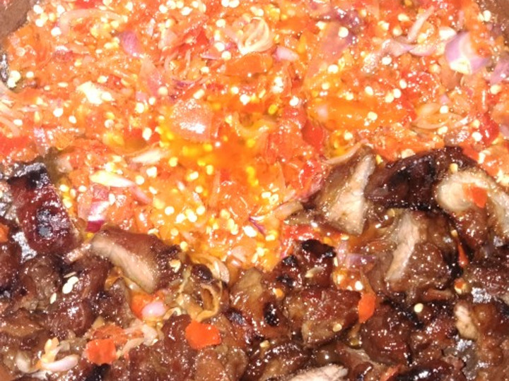 Resep: Sambal daging sapi bakar Gampang