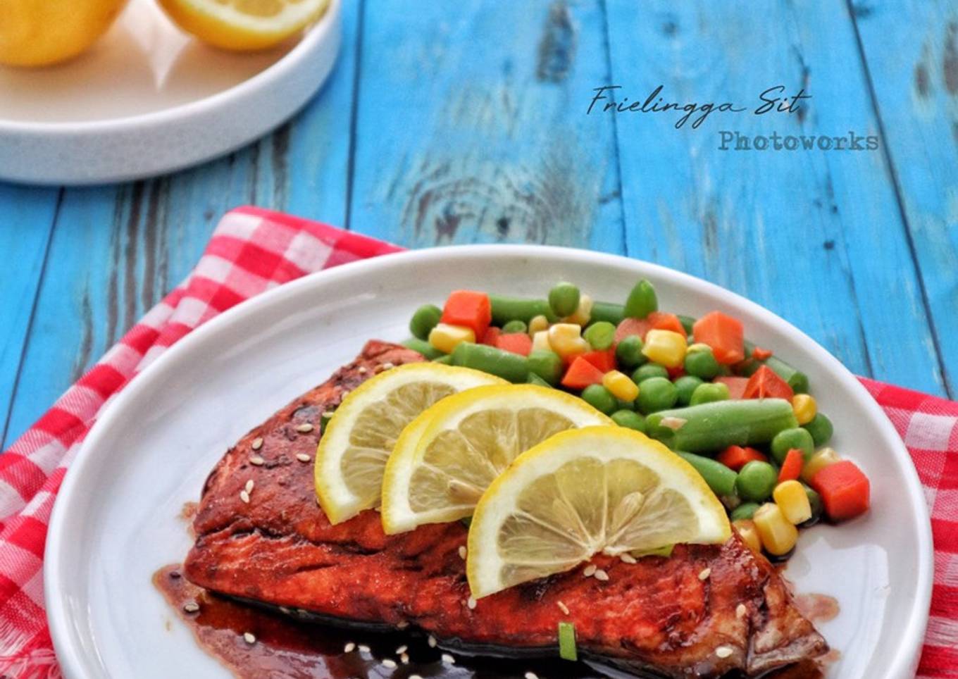 Steak Salmon Saus Teriyaki Simple