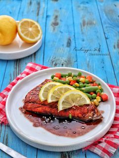 Foto resep Steak Salmon Saus Teriyaki Simple