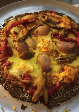 Una foto de #Keto pizza
